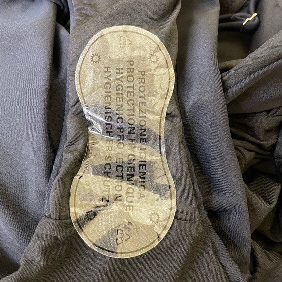 Black One Piece Cross Back Tie Waist Swimsuit Size Medium - Picture 4 of 5